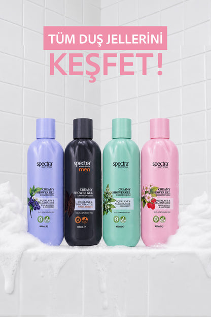 Nemlendirici Kremsi Vegan Duş Jeli -Raspberry&Passion Fruit- SLES&SLS&Paraben içermez- 400 ML