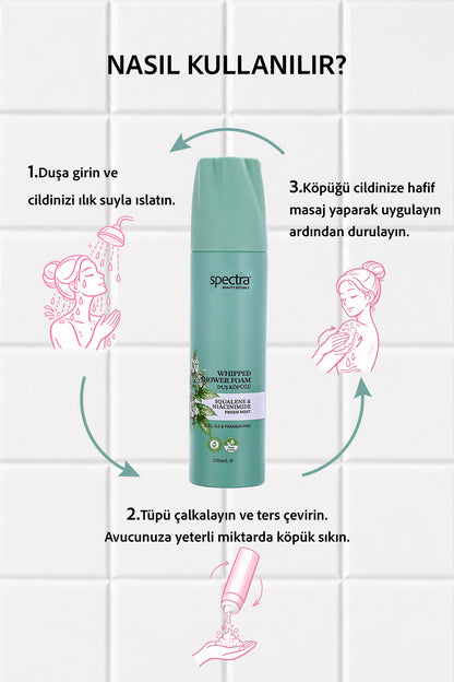 Nemlendirici ve Arındırıcı Vegan Whipped Duş Köpüğü - Fresh Mint - 250 ML