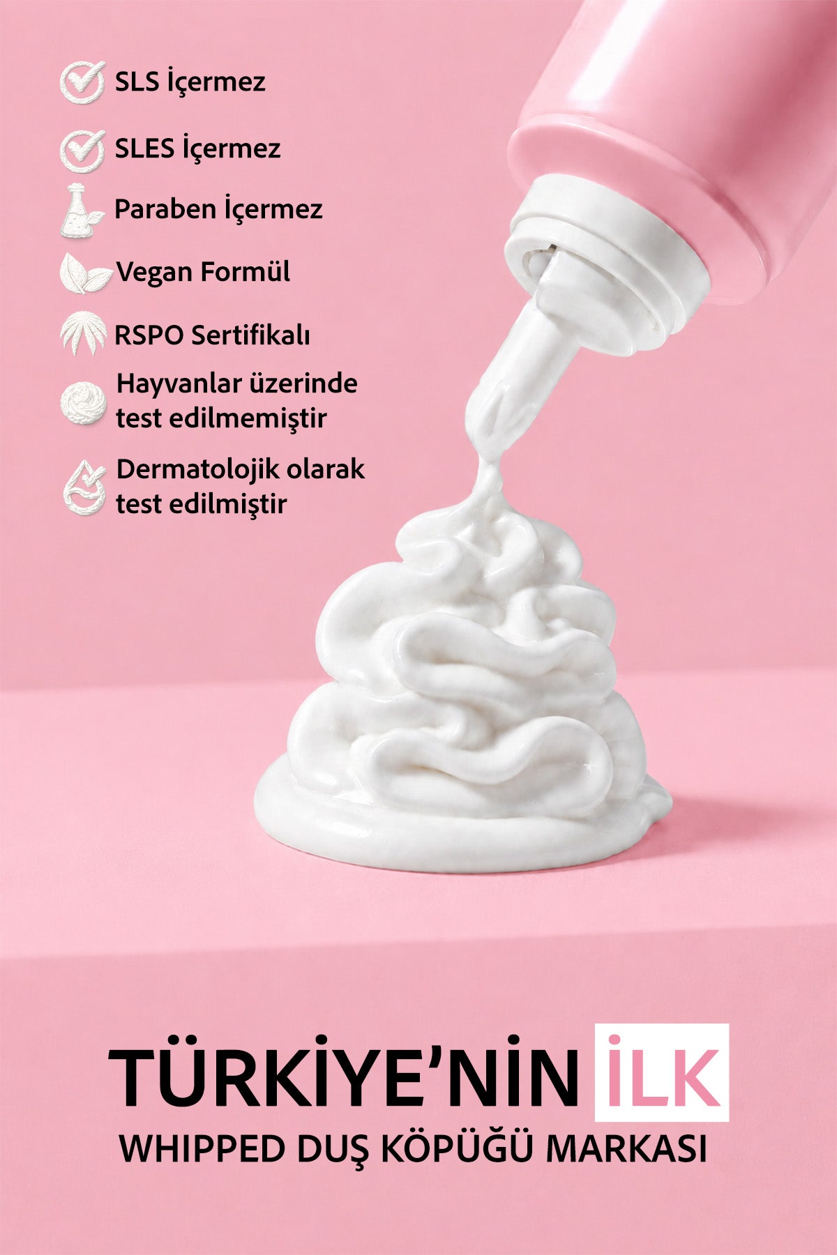 Nemlendirici ve Arındırıcı Vegan Whipped Duş Köpüğü - Raspberry&Passion Fruit - 250 ML