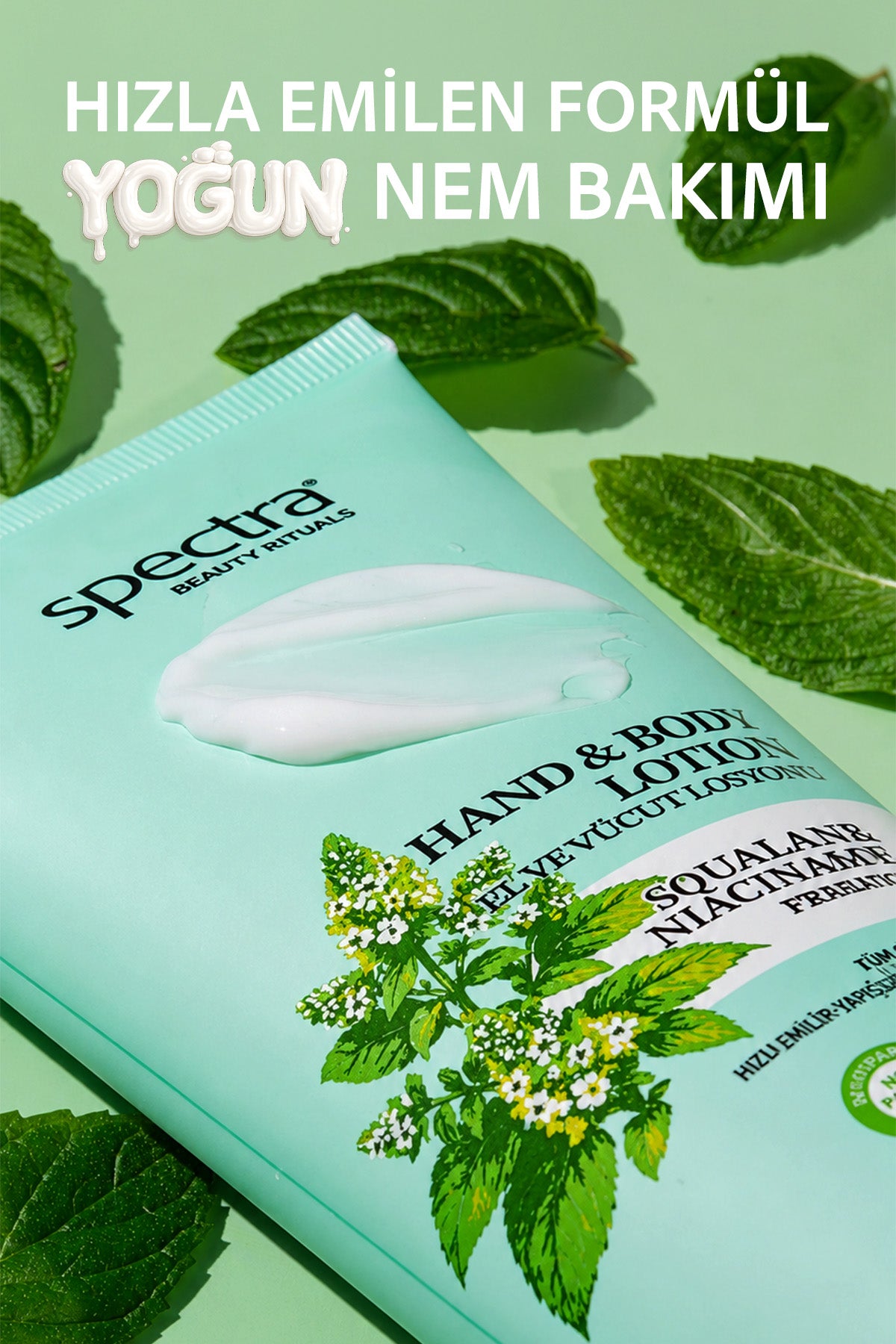 Nemlendirici ve Canlandırıcı Hızlı Emilen Vegan El ve Vücut Losyonu -Fresh Mint- 200 ML