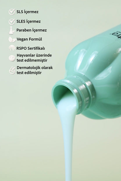 Nemlendirici Kremsi Vegan Duş Jeli -Fresh Mint- SLES&SLS&Paraben içermez- 400 ML