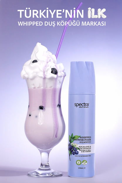Nemlendirici ve Arındırıcı Vegan Whipped Duş Köpüğü -  Blueberry&Wild Bluebell - 250 ML