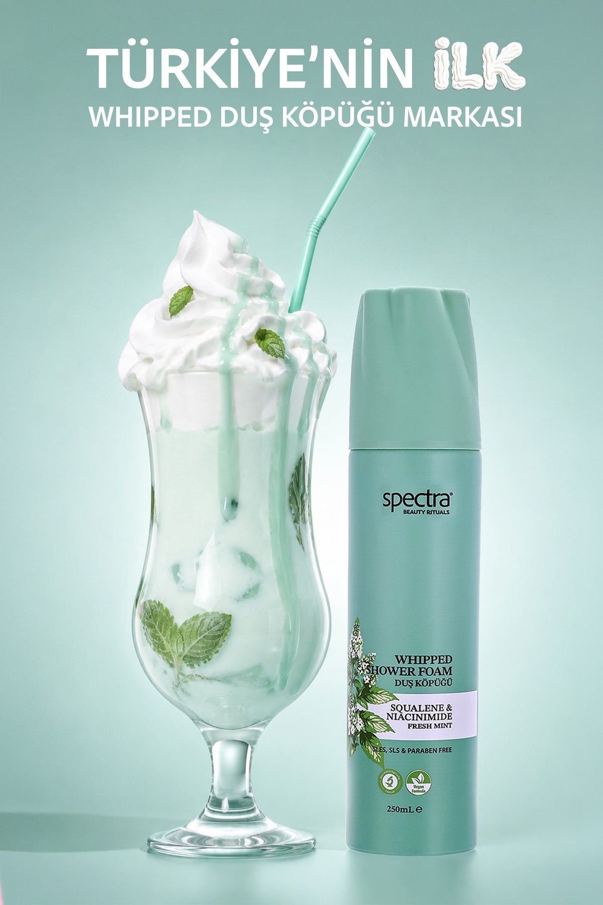 Nemlendirici ve Arındırıcı Vegan Whipped Duş Köpüğü - Fresh Mint - 250 ML