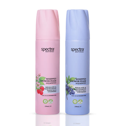 Blueberry & Raspberry 2'li Vegan Whipped Duş Köpüğü Seti, Nemlendirici 2 Adet 250 ml - 1