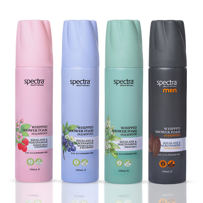 Blueberry Raspberry Fresh Mint Men 4'lü Vegan Whipped Duş Köpüğü Bakım Seti 4 x 250 ml - 1