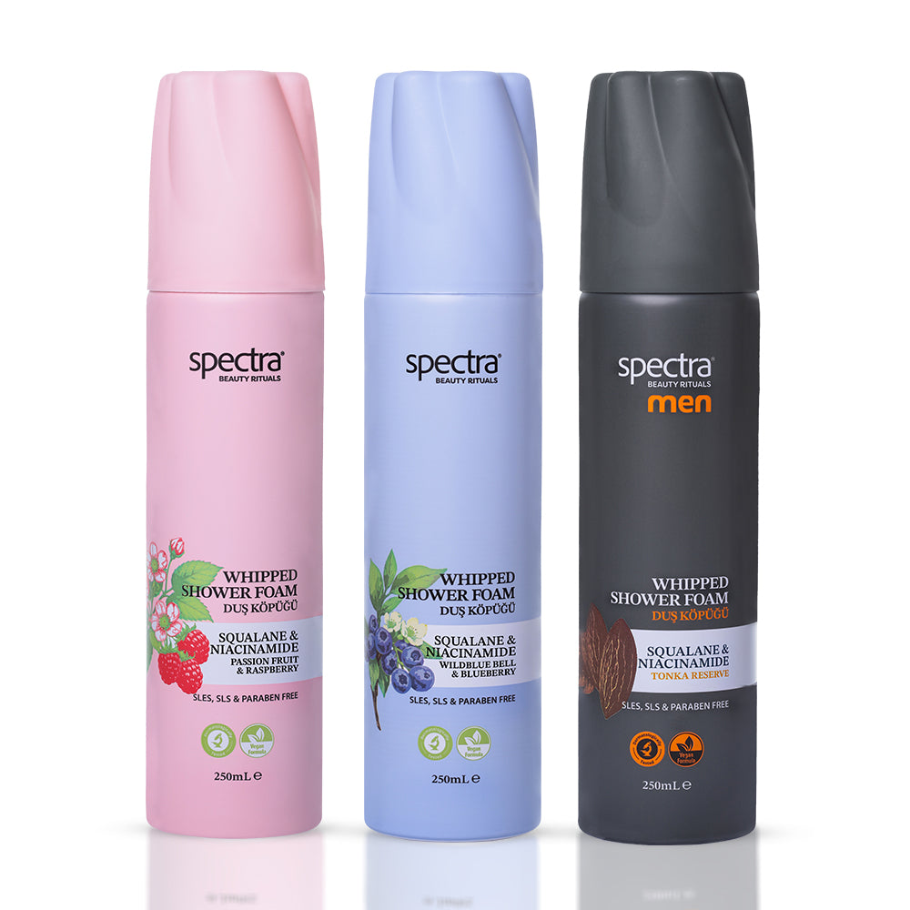 Blueberry Raspberry Men 3'lü Vegan Whipped Duş Köpüğü Seti, Nemlendirici 3 x 250 ml - 1
