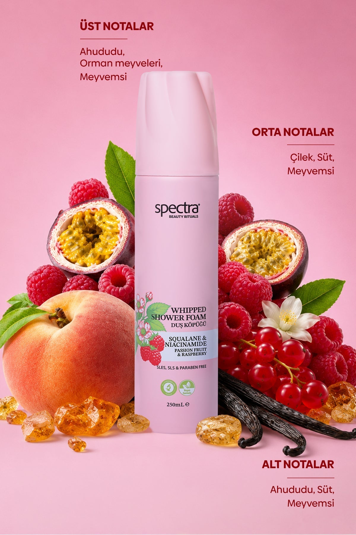Blueberry Raspberry Men 3'lü Vegan Whipped Duş Köpüğü Seti, Nemlendirici 3 x 250 ml - 7