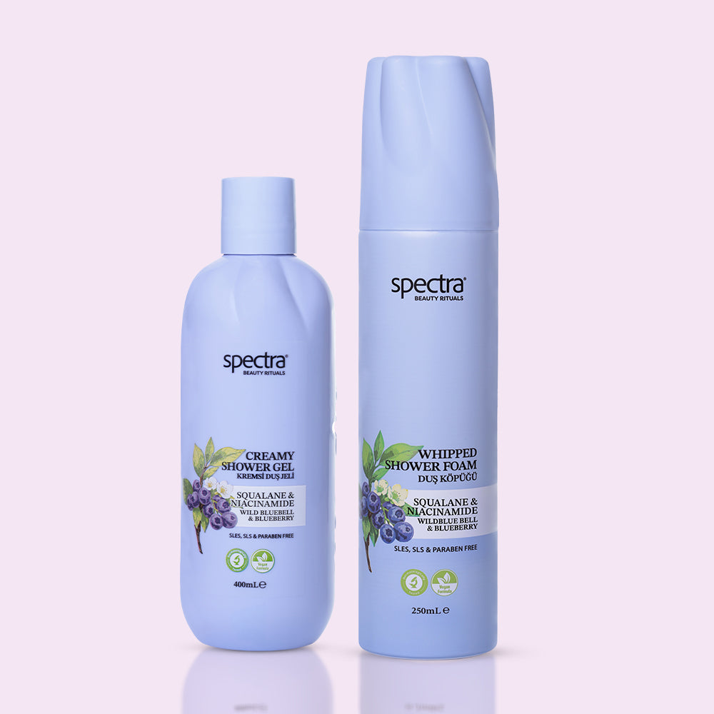 Blueberry & Wild Bluebell 2'li Vegan Bakım Seti, Duş Köpüğü 250 ml + Duş Jeli 400 ml - 2