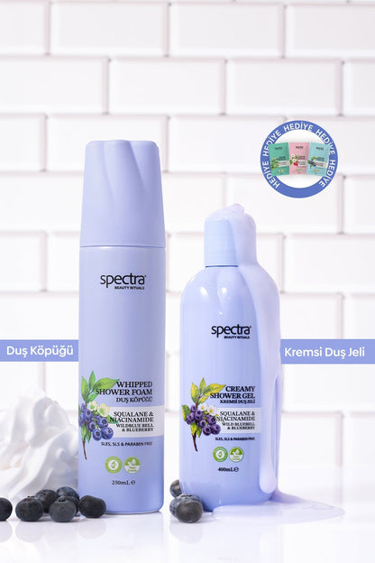 Blueberry & Wild Bluebell 2'li Vegan Bakım Seti, Duş Köpüğü 250 ml + Duş Jeli 400 ml - 3
