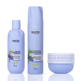 Blueberry & Wild Bluebell 3'lü Vegan Bakım Seti, Duş Köpüğü + Duş Jeli + Şeker Peelingi - 1