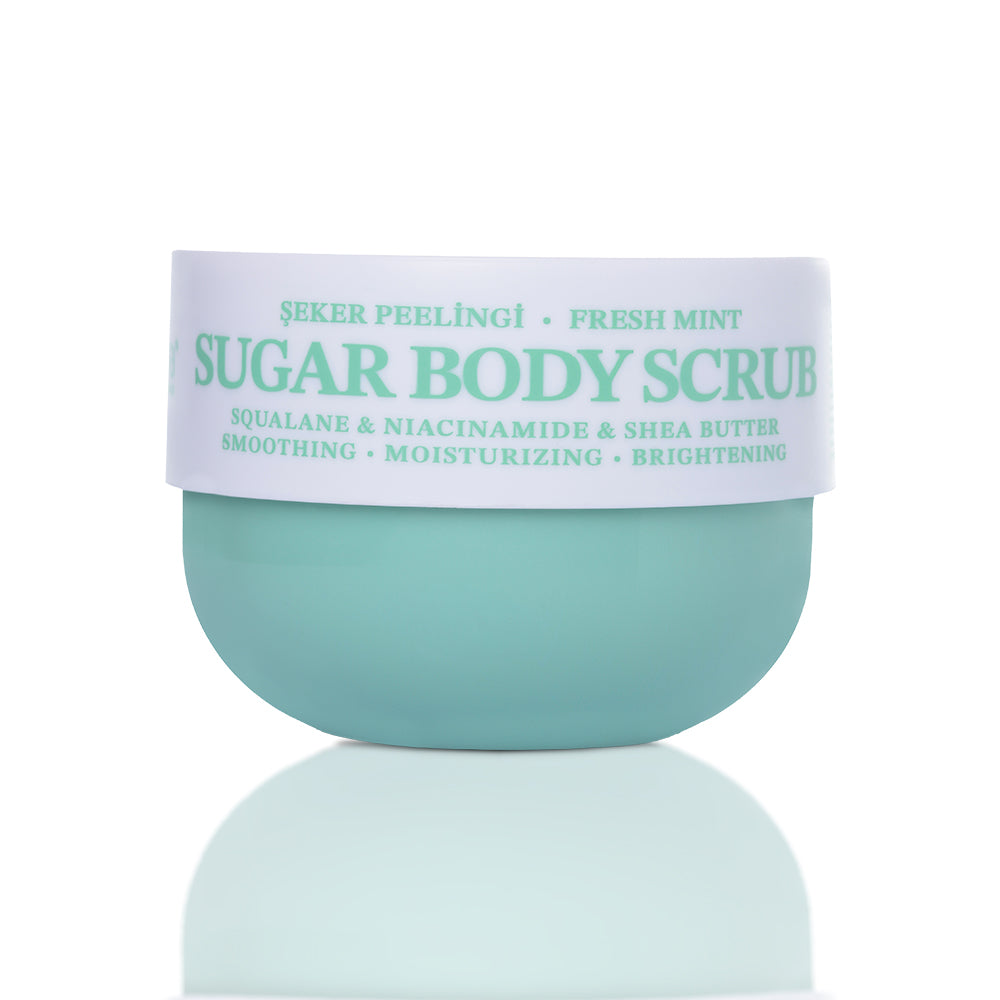 Fresh Mint Nane Kokulu Vegan Şeker Peelingi, Pürüzsüzleştirici Vücut Scrub 330 gram - 1