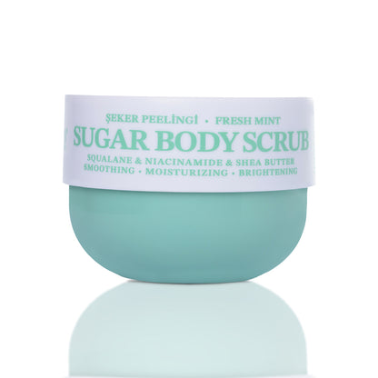 Fresh Mint Nane Kokulu Vegan Şeker Peelingi, Pürüzsüzleştirici Vücut Scrub 330 gram - 1