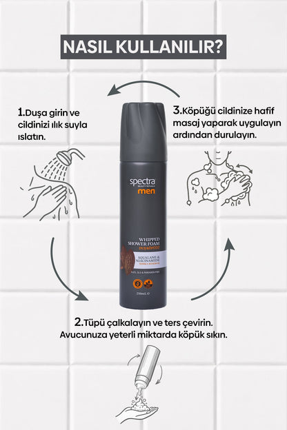 Men Tonka Reserve Nemlendirici Vegan Whipped Duş Köpüğü, Squalane & Niacinamide 250 ml - 8