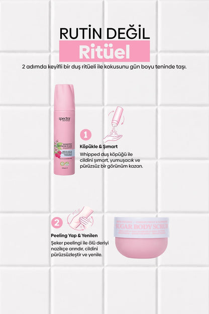 Raspberry & Passion Fruit 2'li Vegan Set, Duş Köpüğü 250 ml + Şeker Peelingi 330 gr - 7