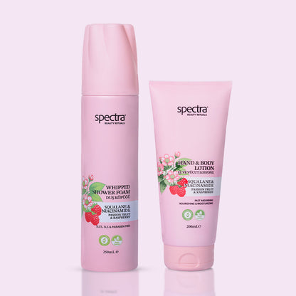 Raspberry & Passion Fruit 2'li Vegan Set, Duş Köpüğü 250 ml + Vücut Losyonu 200 ml - 2