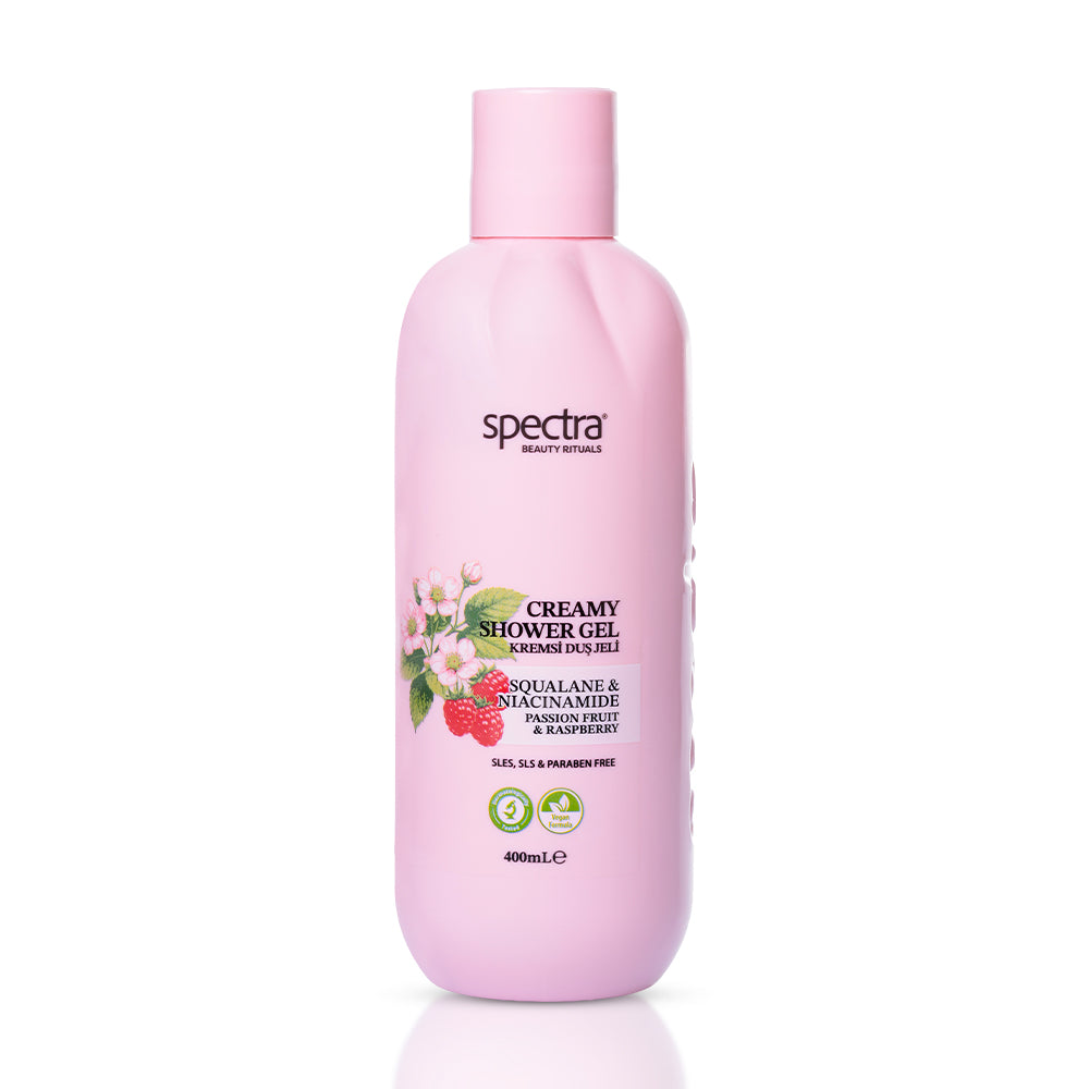 Raspberry & Passion Fruit Vegan Kremsi Duş Jeli, Nemlendirici ve Arındırıcı 400 ml - 1
