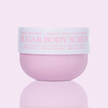 Pürüzsüzleştirici ve Nemlendirici Vegan Şeker Peelingi (Scrub) -Raspberry&Passion Fruit- 330 gr