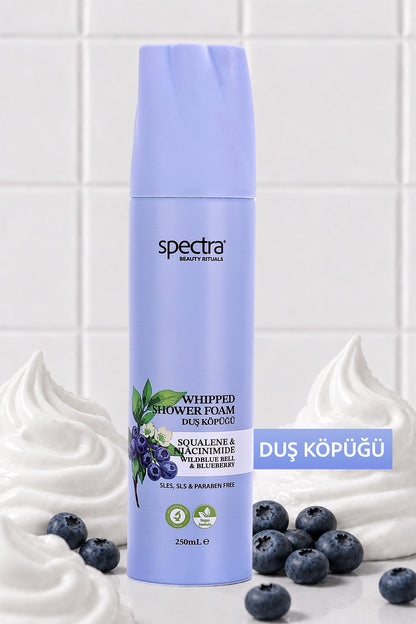 Nemlendirici ve Arındırıcı Vegan Whipped Duş Köpüğü -  Blueberry&Wild Bluebell - 250 ML