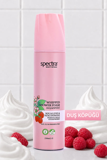 Nemlendirici ve Arındırıcı Vegan Whipped Duş Köpüğü - Raspberry&Passion Fruit - 250 ML
